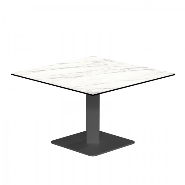 Table basse carrée en céramique avec pied central - Ibero mini - 2