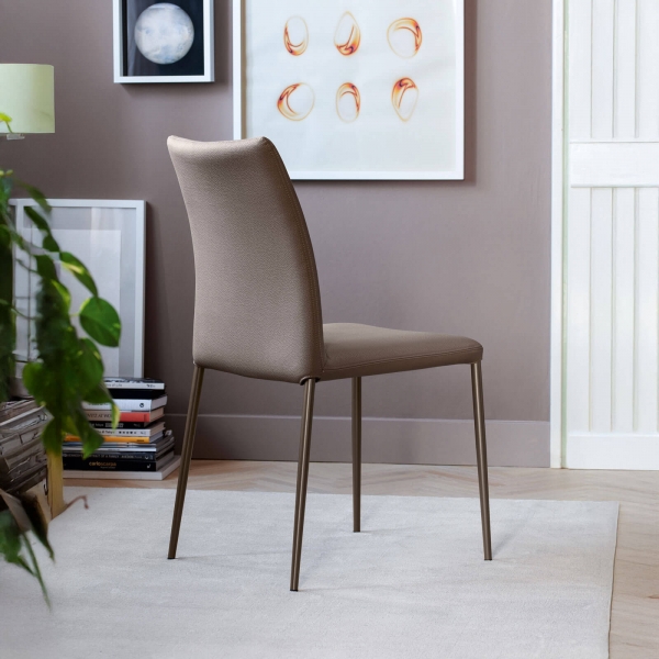 Chaise en tissu avec dossier flexible ergonomique - Atlas Connubia© - 4