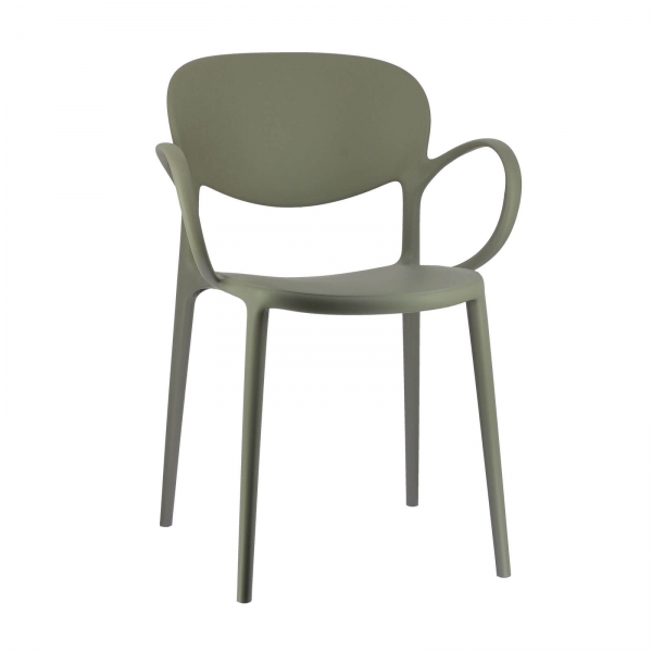 Fauteuil italien empilable en polypropylène recyclé - Abby Connubia® - 10