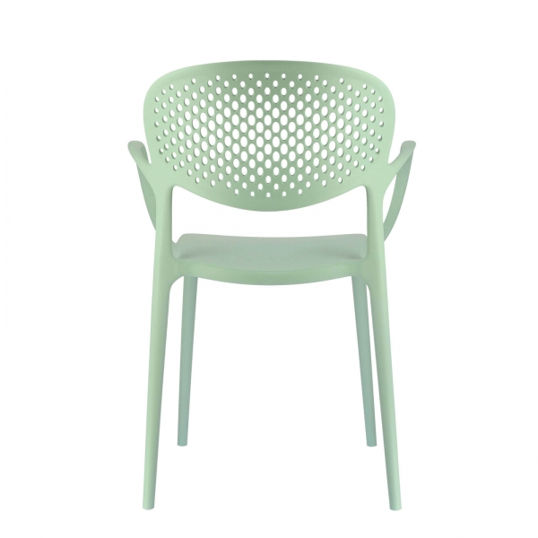 Fauteuil italien empilable en polypropylène recyclé avec dossier microperforé - Abby Connubia® - 14