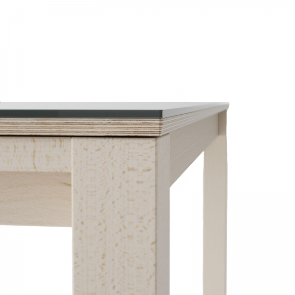 Table en verre extensible blanche - Table Quadra - 4