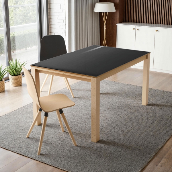 Table en verre extensible blanche - Table Quadra - 1