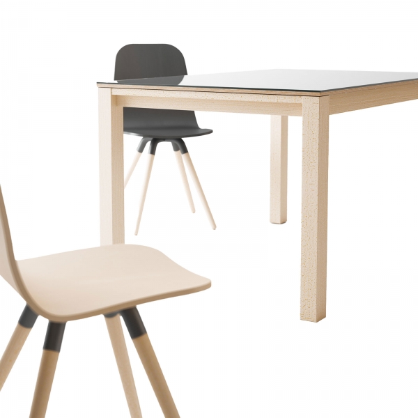 Table en verre extensible blanche - Table Quadra - 3