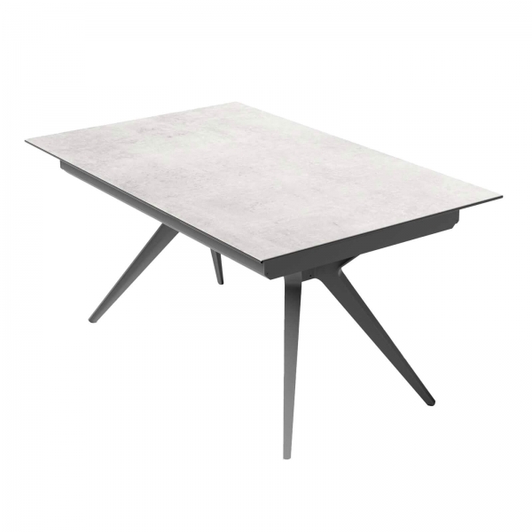 Table extensible moderne en Dekton blanc - Eiffel - 4