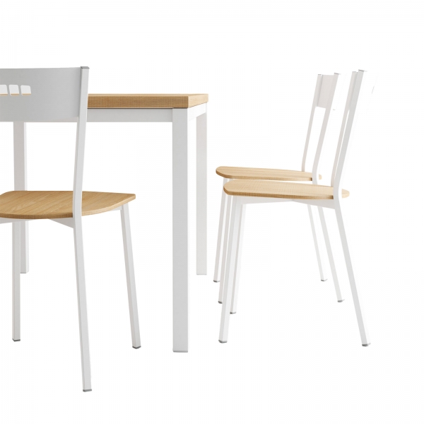 Table de cuisine extensible en mélaminé - hauteur 75 cm - Toy métal - 3 - 3