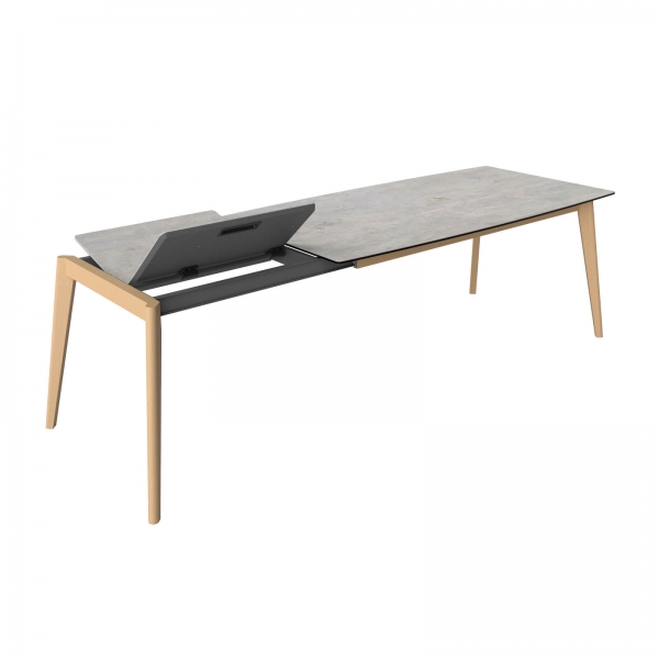 Table scandinave en céramique avec allonges - Atlas - 2