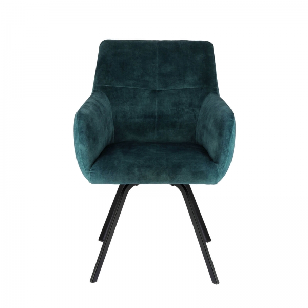 Fauteuil confort en tissu avec pieds en métal - Adrien - 2