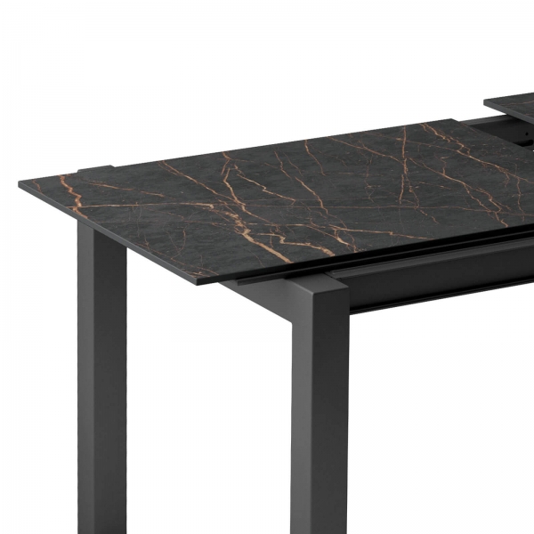 Table snack en dekton rectangulaire avec structure en métal - Lakera - 2