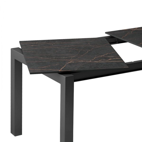 Table snack en dekton rectangulaire avec structure en métal - Lakera - 4