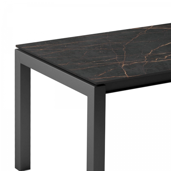Table hauteur 90 cm en dekton rectangulaire avec structure en métal - Lakera - 5