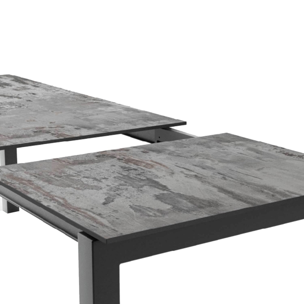 Table en Dekton rectangulaire extensible avec pieds en métal - Lakera - 7