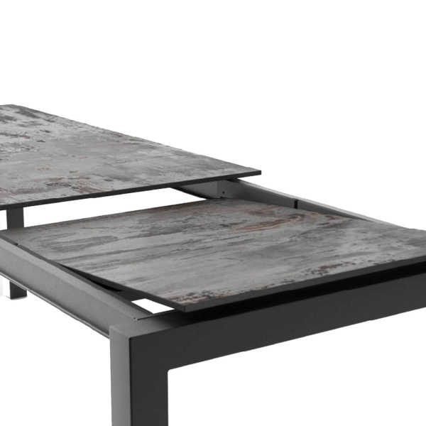 Table en Dekton rectangulaire extensible avec pieds en métal - Lakera 3 - 9