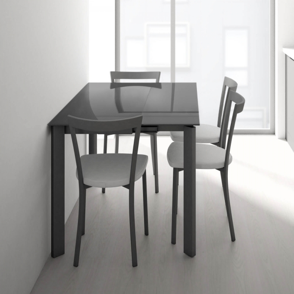 Table petit espace extensible en verre - Poker Minor - 2
