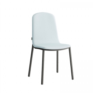 Chaise tendance rembourrée bleue ciel - Moly