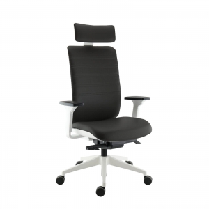 Fauteuil de direction en cuir avec roulettes - Wi-Max 2