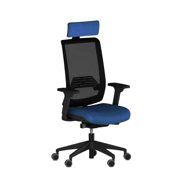 Fauteuil avec dossier en résille et accoudoirs - Wi-Max WR67 - 1