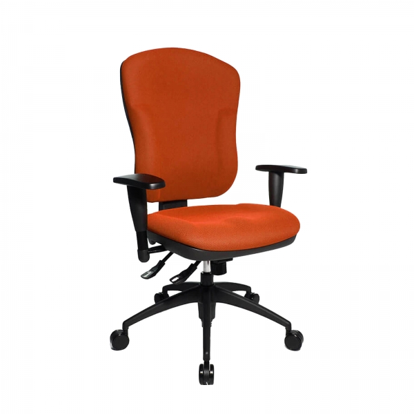 Chaise de bureau en tissu assise galbée - Wellpoint - 9