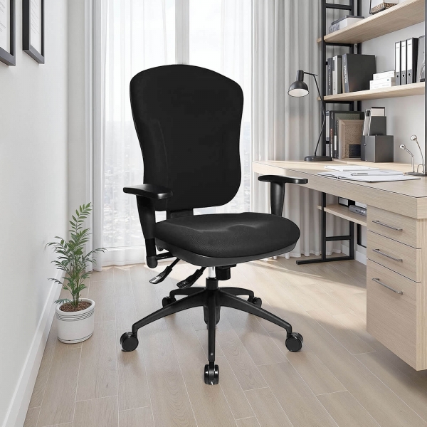 Chaise de bureau en tissu avec dossier inclinable - Wellpoint - 1