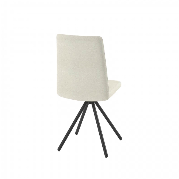 Chaise moderne blanche pivotante en tissu - Pinot - 2
