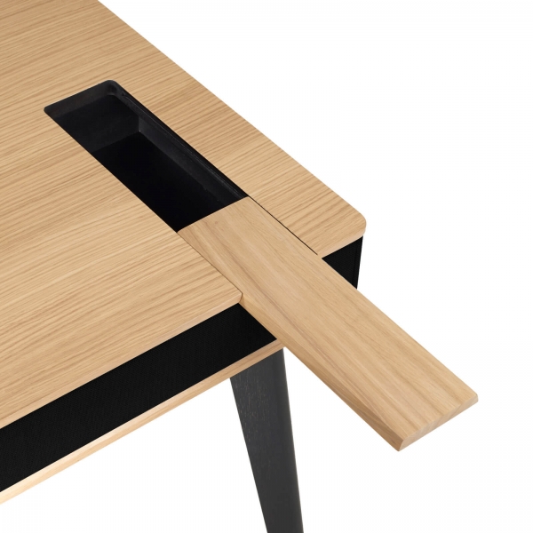 Bureau made in France en bois avec tiroirs - 2