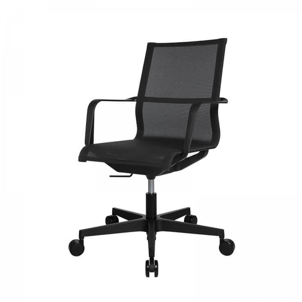 Chaise de bureau filet contemporain noire - Sitness Life 40 - 3