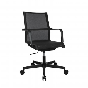 Fauteuil de bureau filet contemporain noir - Sitness Life 40