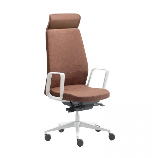 Fauteuil de direction en tissu avec roulettes et accoudoirs - 6