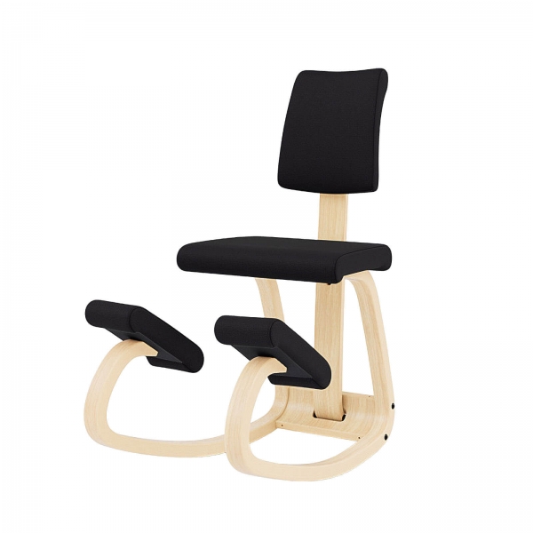 Chaise de bureau à bascule ergonomique en tissu noir – Variable plus - 11