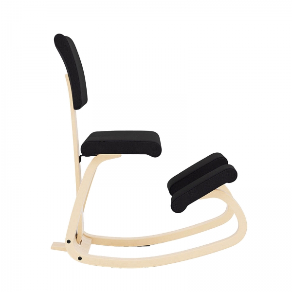 Chaise de bureau à bascule ergonomique en tissu noir – Variable plus - 8