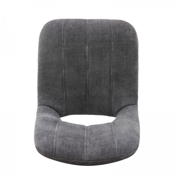 Chaise cosy en tissu avec pieds en métal noir - Agathe - 8