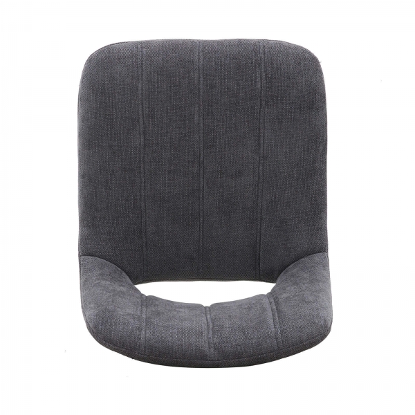 Tabouret cosy en tissu avec pieds en métal noir - William - 8