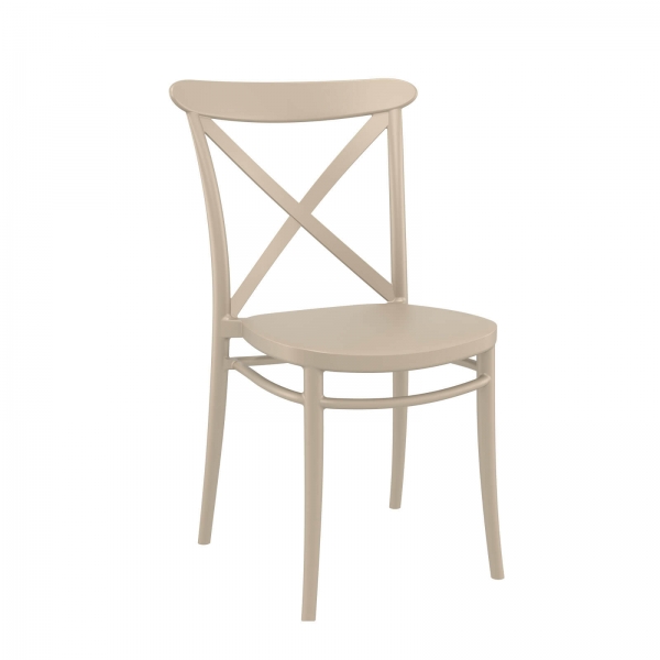 Chaise bistrot taupe pour la cuisine - Cross - 2