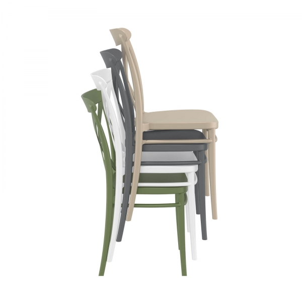 Chaises style bistrot empilables - Cross - 12
