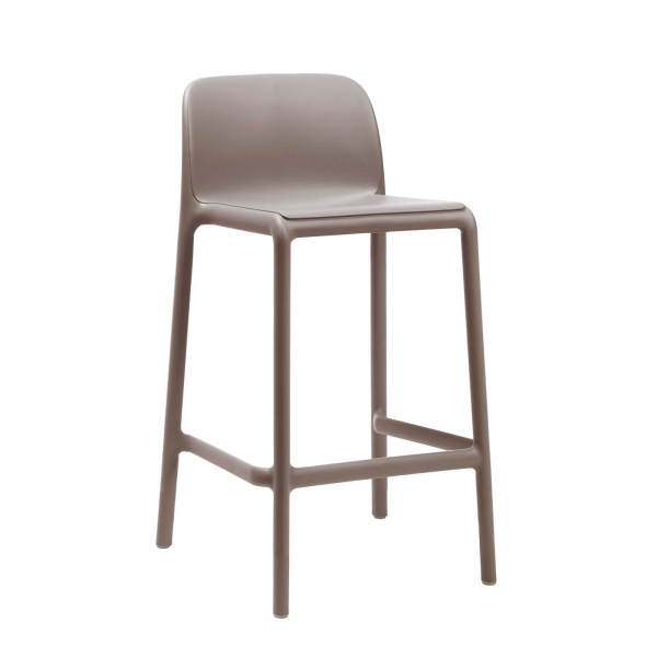 Tabouret d'extérieur en polypropylène taupe - Faro - 6