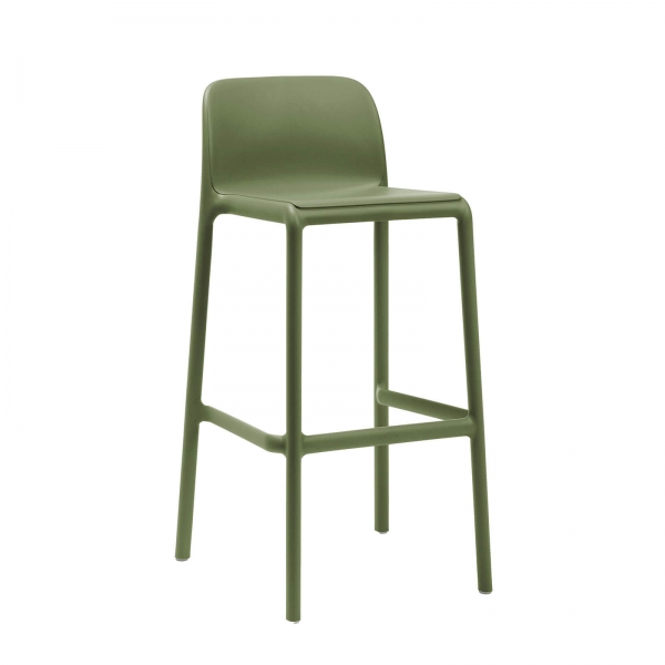 Tabouret d'extérieur en polypropylène taupe - Faro - 7