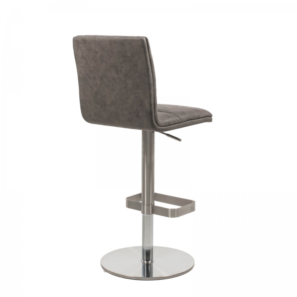 Tabouret réglable pied métal et coque rembourrée - Nouméa - 4
