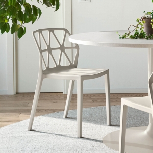 Chaise design empilable en polypropylène blanc - Alchemia Connubia