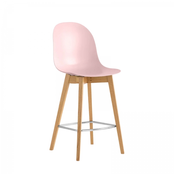 Tabouret scandinave en polypropylène et bois - 1672 Academy Connubia© - 3