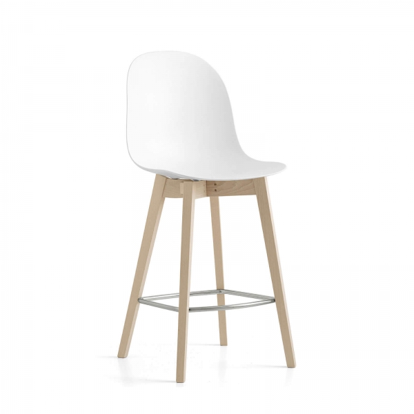 Tabouret scandinave en polypropylène et bois - 1672 Academy Connubia© - 7