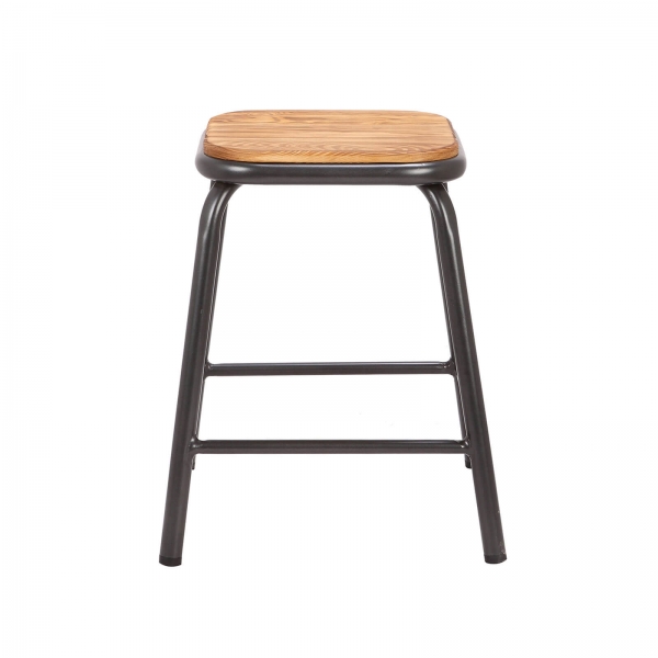 Tabouret bas industriel en métal - Matis - 2