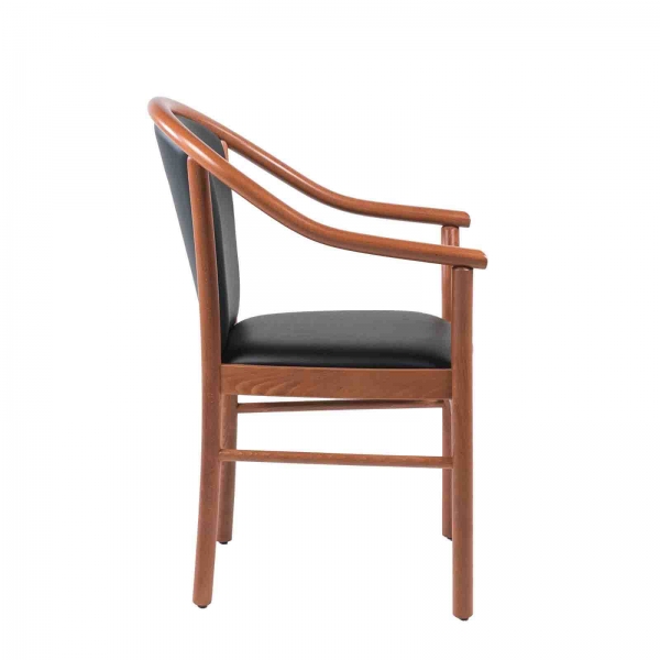 Fauteuil bridge de salon noir - Manuela - 5