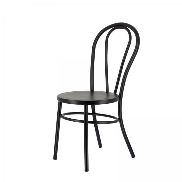 Chaise bistrot style vintage noire - Madina - 5