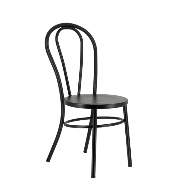 Chaise bistrot style vintage noire - Madina - 4
