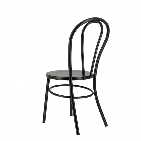 Chaise bistrot vintage en métal noir - Madina - 8
