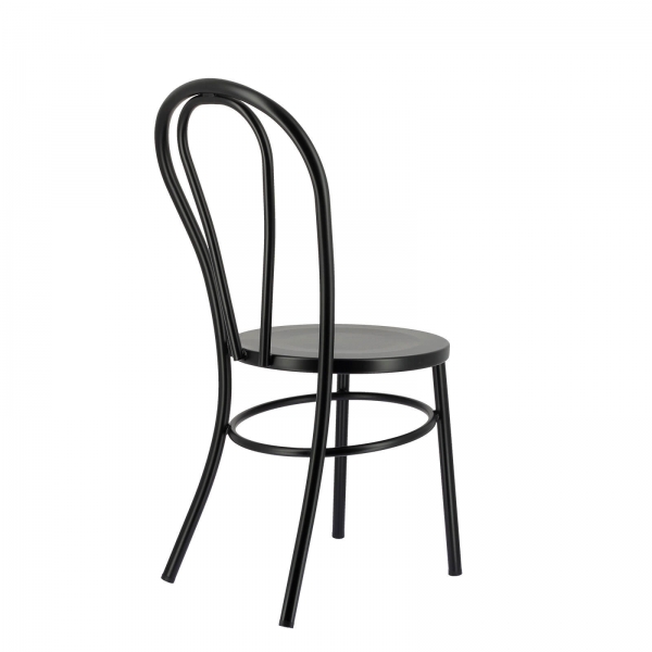 Chaise bistrot vintage en métal noir - Madina - 10