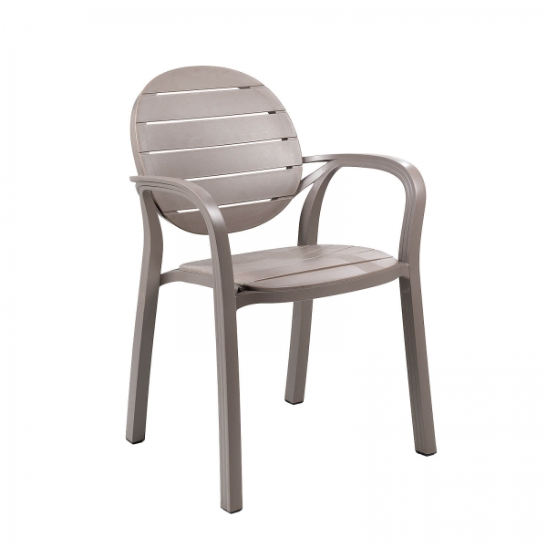 Fauteuil de jardin en polypropylène taupe - Palma - 9