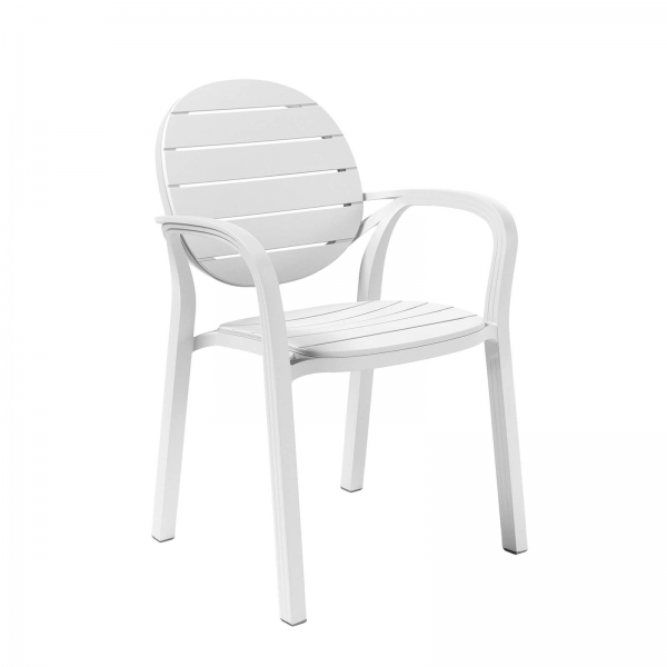 Fauteuil en polypropylène blanc - Palma - 3