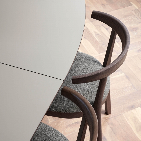 Table ovale extensible en Fenix et pieds en bois - SM78 - 3