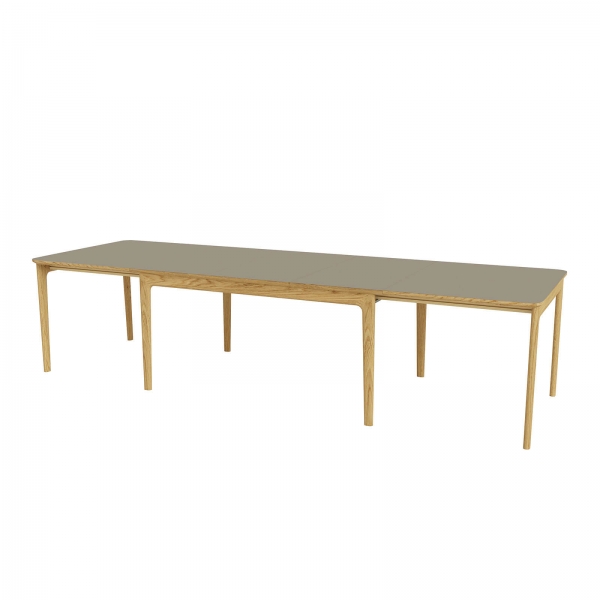 Table rectangulaire en Fenix extensible avec pieds en bois - SM26-27 - 2
