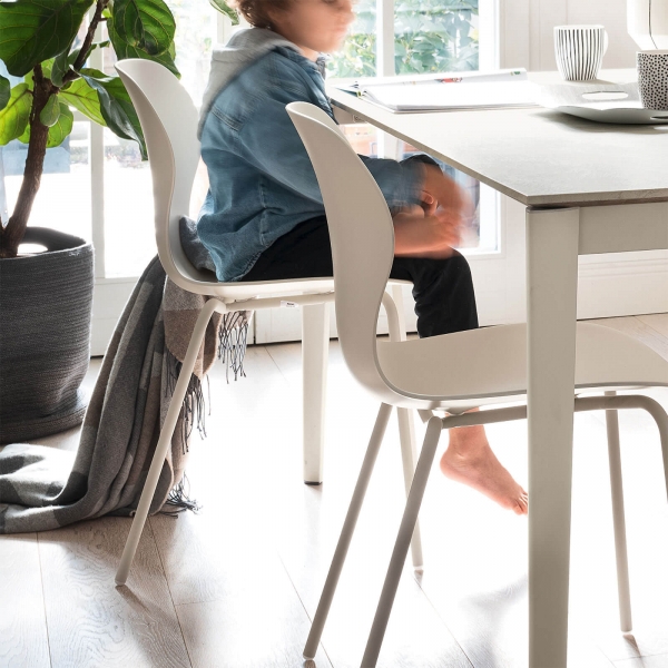 Chaise contemporaine empilable en plastique avec pieds en métal - OPS ! CB/2310 Connubia© - 5